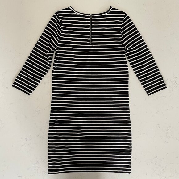Vero Moda VMSKY 3/4 Sleeve Striped Poly Cotton Short Dress NOOS Blk + Wht Sz S - Picture 4 of 10